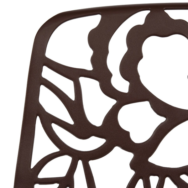 ORO ALUMINUM CHAIR (ARMLESS) - BROWN
