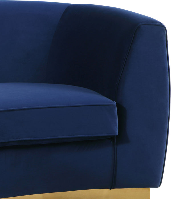 Crystal Chair In Navy Velvet and Gold