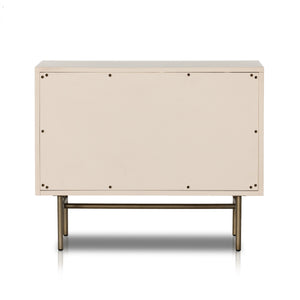 Luella Large Nightstand In Matte Alabaster