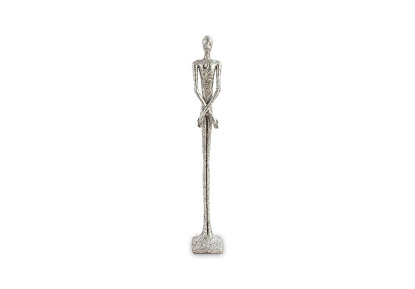 Skinny Male Sculpture, Silver Leaf, Small