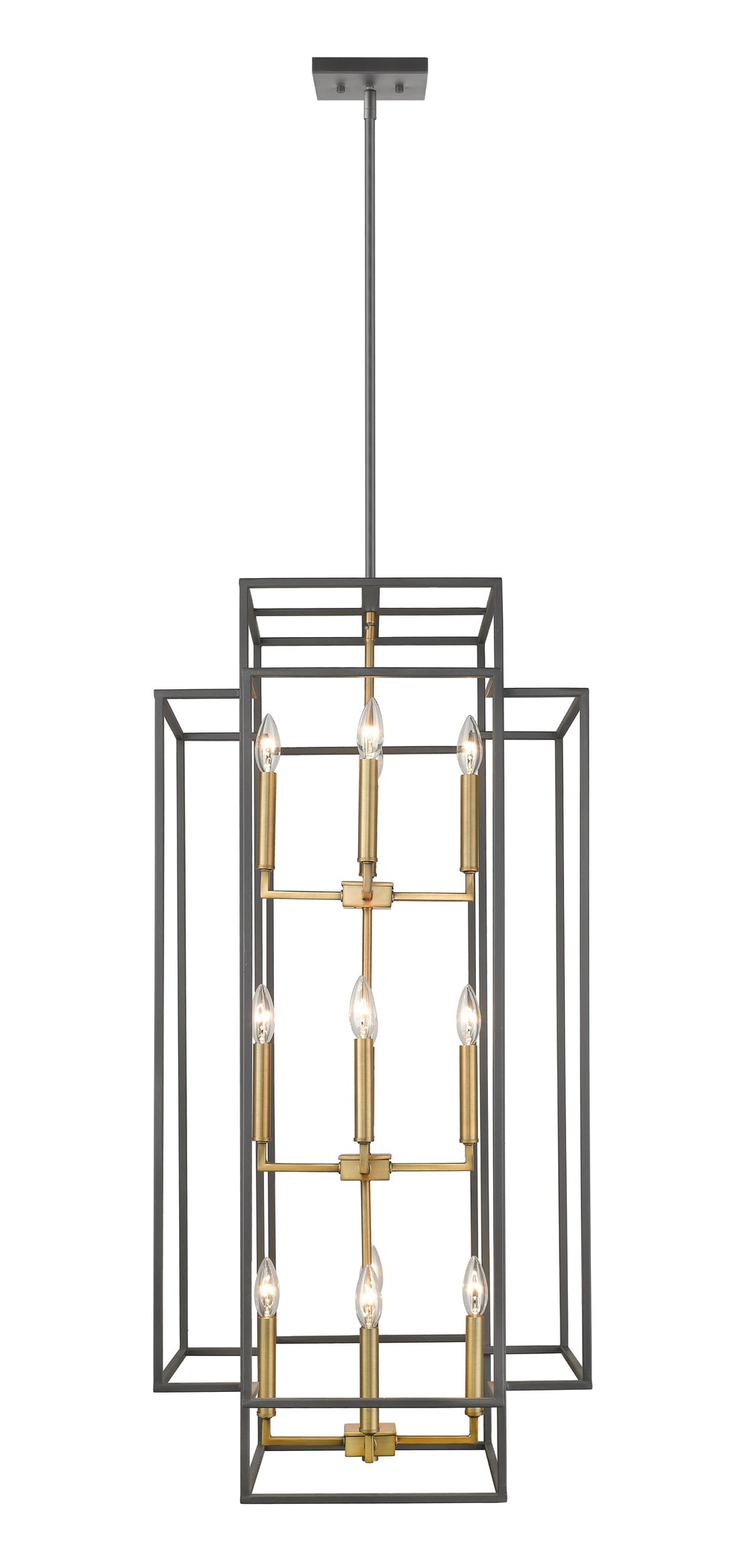 Titania 12 Light Pendant in Bronze + Olde Brass Finish