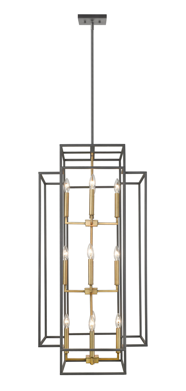 Titania 12 Light Pendant in Bronze + Olde Brass Finish
