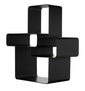 Latisia Industrial Steel Shelf in Matte Black