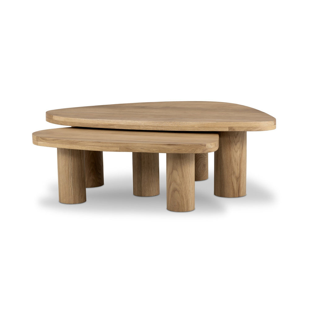 Zion Nesting Coffee Table Set - Natural Oak
