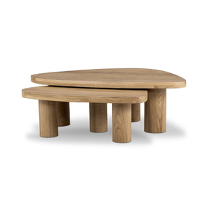 Zion Nesting Coffee Table Set - Natural Oak