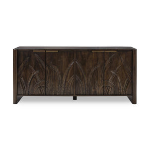 Ledro Solid Mango Wood Cabinet with Carvings