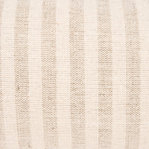 Jace Cream w/ Beige Stripe Lumbar Decorative Pillow Cover