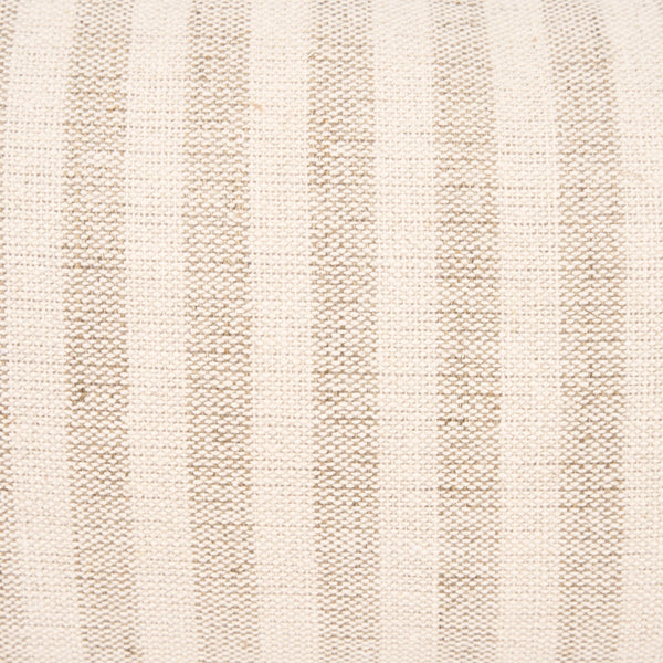 Jace Cream w/ Beige Stripe Lumbar Decorative Pillow Cover