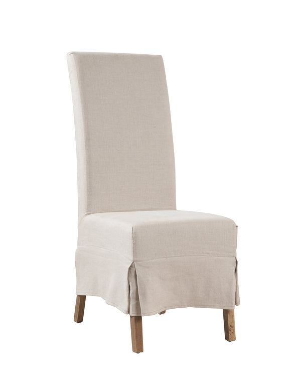 Linen Slip Covered Parsons Chair