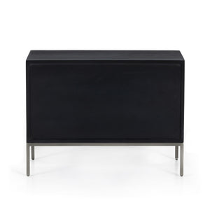 Trey Large Nightstand In Black Wash Poplar