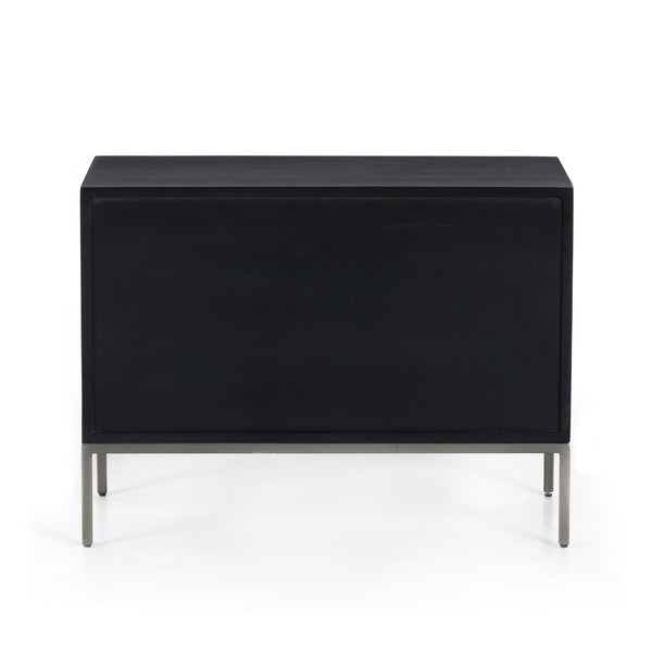 Trey Large Nightstand In Black Wash Poplar