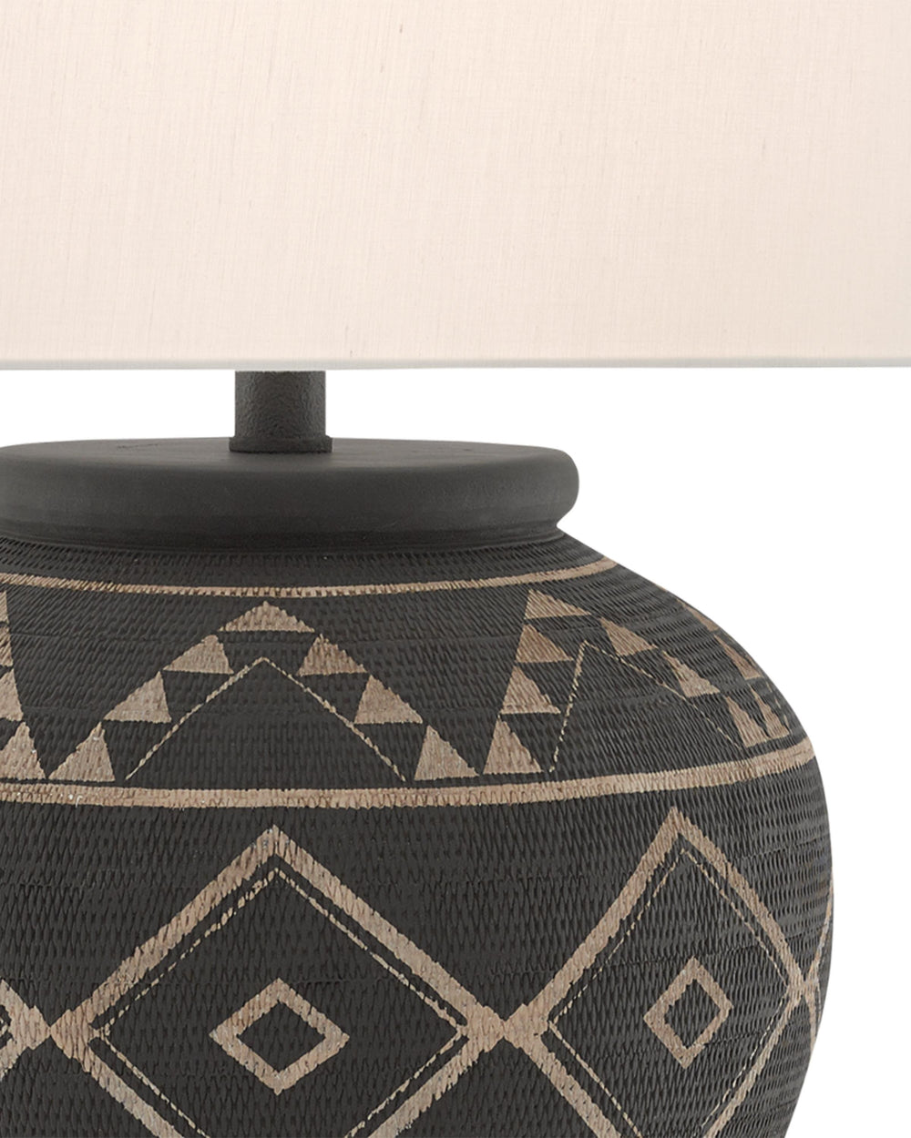 Tattoo Table Lamp In Brewed Latte & Molé Black