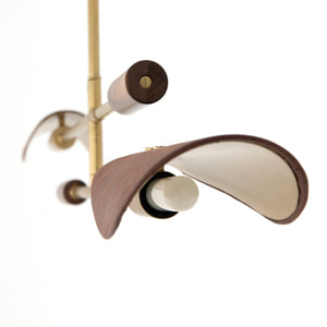 Astrid Chandelier In Dark Brown Leather