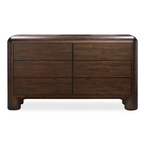 Rowan 6 Drawer Dresser in Dark Brown Acacia