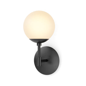 Sunset Sconce In Black Gunmetal-Opal Matte Glass