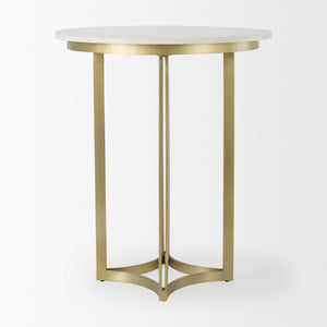 Tanner Marble & Gold Metal Bistro Table