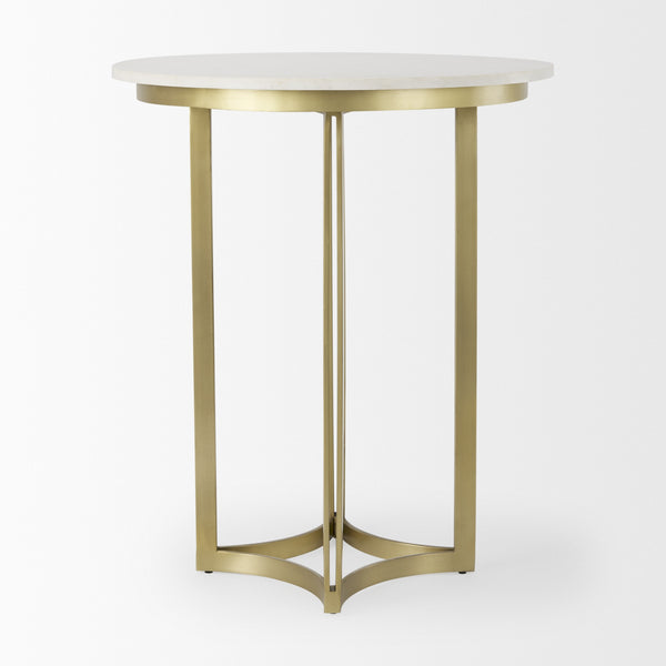 Tanner Marble & Gold Metal Bistro Table