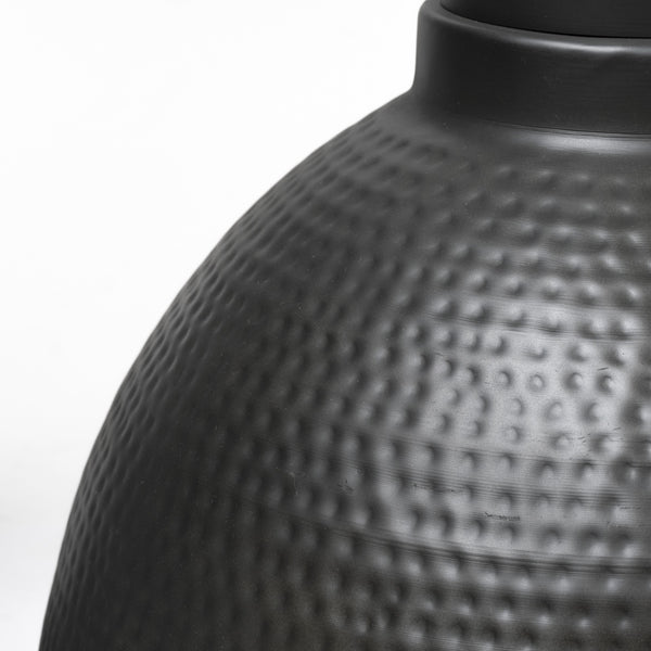 Minerva 19x22 Metallic Gray Hammered Detail Pendant Light