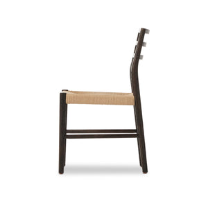 Glenmore Woven Dining Chair In Light Carbon