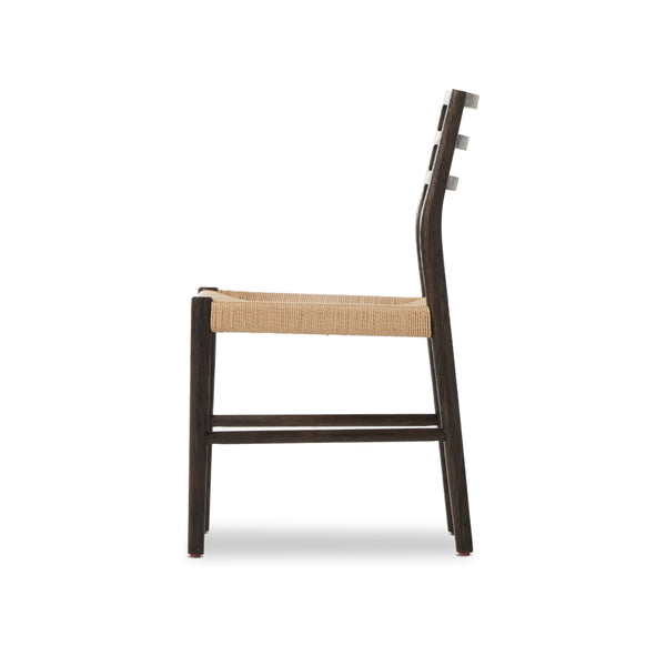 Glenmore Woven Dining Chair In Light Carbon
