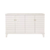 FOUR DOOR BUFFET WITH HORIZONTAL FLUTED DETAIL IN MATTE WHITE LACQUER