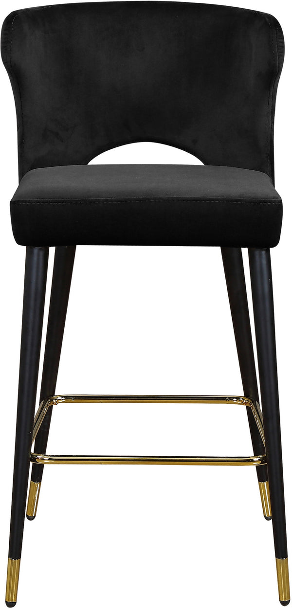 Allan Stool In Black Velvet