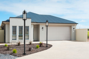 Roundhouse 1 Light Outdoor Wall Sconce in Black Finish