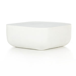 Basil Square Outdoor Coffee Table In White