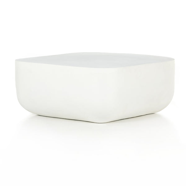 Basil Square Outdoor Coffee Table In White
