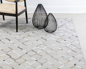 Bordeaux Hand-made Rug - Ivory / Grey - 9' X 12'
