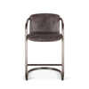 Portofino Distressed Antique Ebony Leather Counter Chair