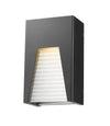 Millenial 1 Light Outdoor Wall Light in Black Silver Finish