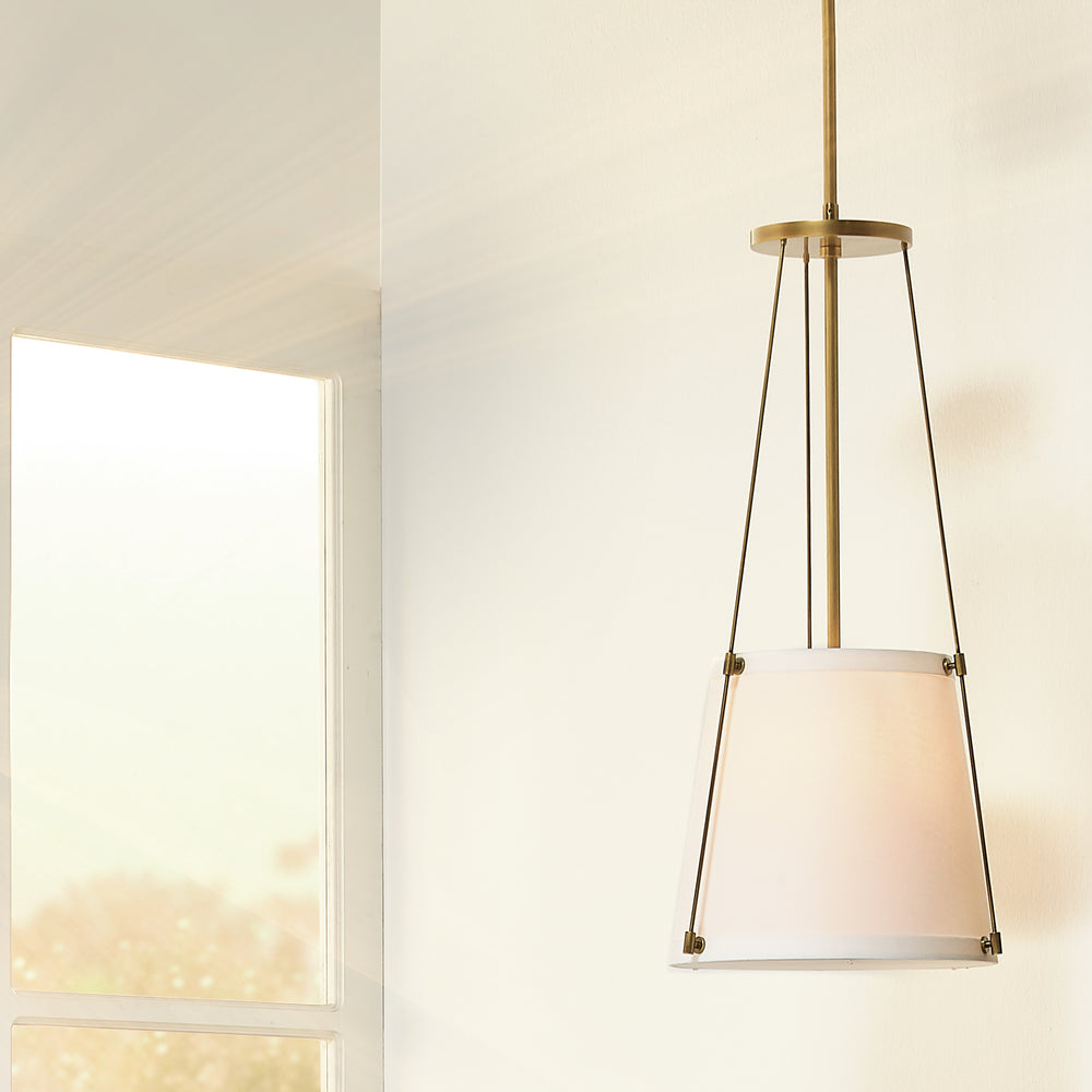  California Metal 1-Light Pendant, Antique Brass
