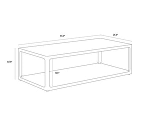 DONCASTER COFFEE TABLE - SMOKE GREY