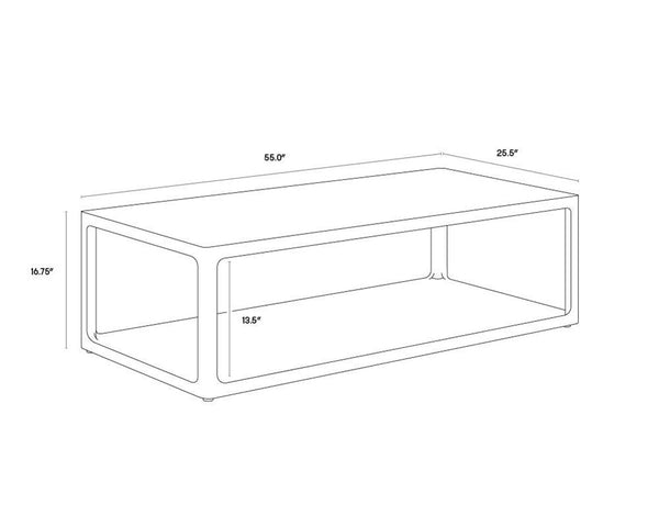 DONCASTER COFFEE TABLE - SMOKE GREY