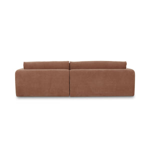 Madrid Right Sectional in Heritage Pink Chenille