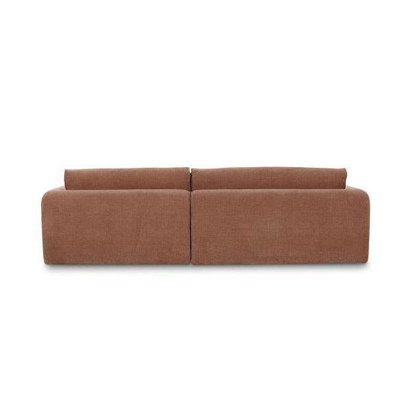 Madrid Right Sectional in Heritage Pink Chenille