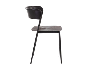 KEANU DINING CHAIR - GUNMETAL