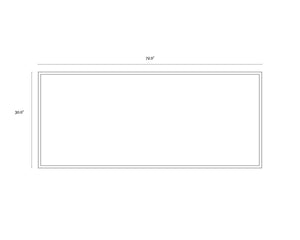 DESERT SANDS - 72" X 30" - GOLD FLOATER FRAME
