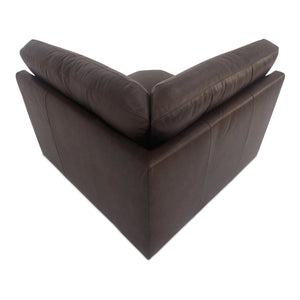 Moe's Thurlow Espresso Brown Leather Corner Chair