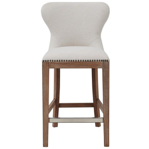 Dorsey Fabric Counter Stool Drift Wood Legs In Cardiff Cream 