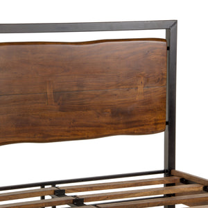 Aspen Acacia Wood Queen Bed in Walnut Finish