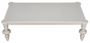 Graff Mahogany and Veneer Coffee Table in Solid White