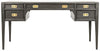 Africa Mahogany and Veneer Desk with Brass Pulls in Pale Finish