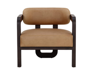 MADRONE LOUNGE CHAIR - BROWN - LUDLOW SESAME LEATHER