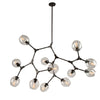 Organic JA14022BK Chandelier in Black