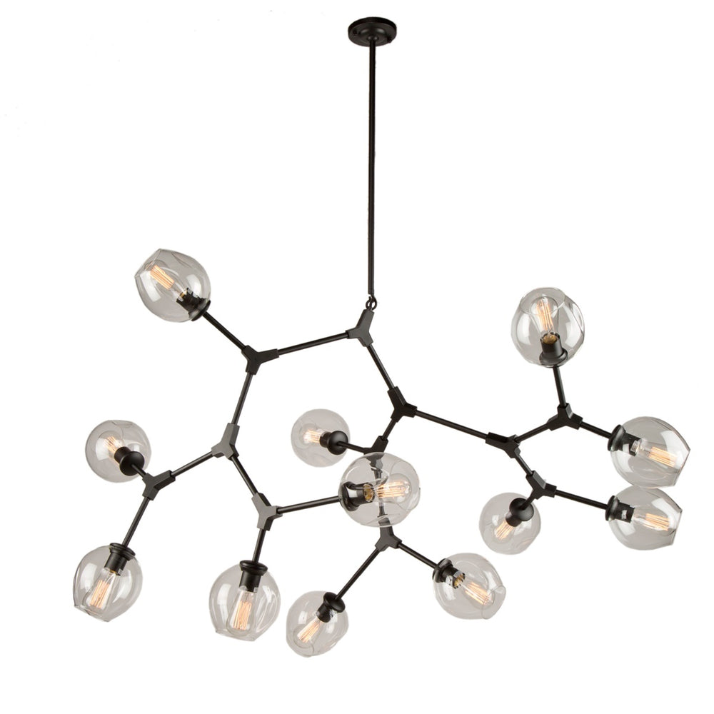 Organic JA14022BK Chandelier in Black