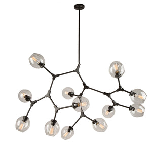 Organic JA14022BK Chandelier in Black