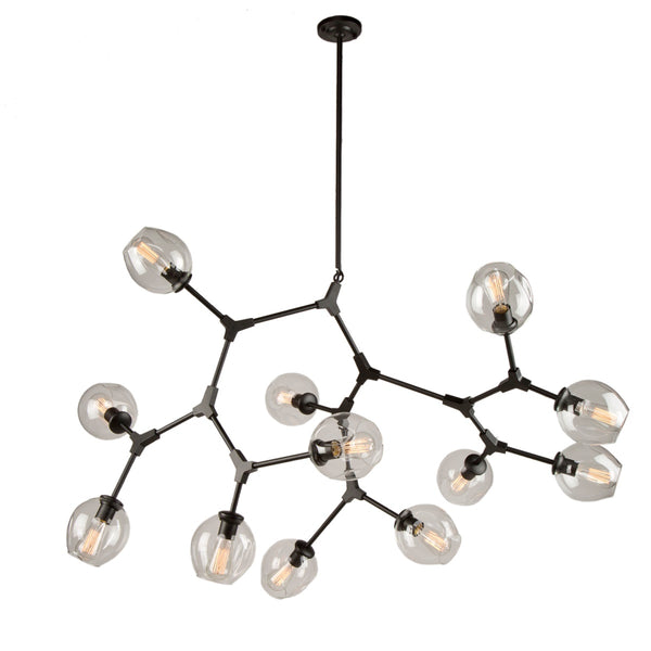 Organic JA14022BK Chandelier in Black