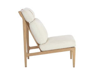 ELANOR LOUNGE CHAIR - LIGHT OAK - ALTRO WHITE
